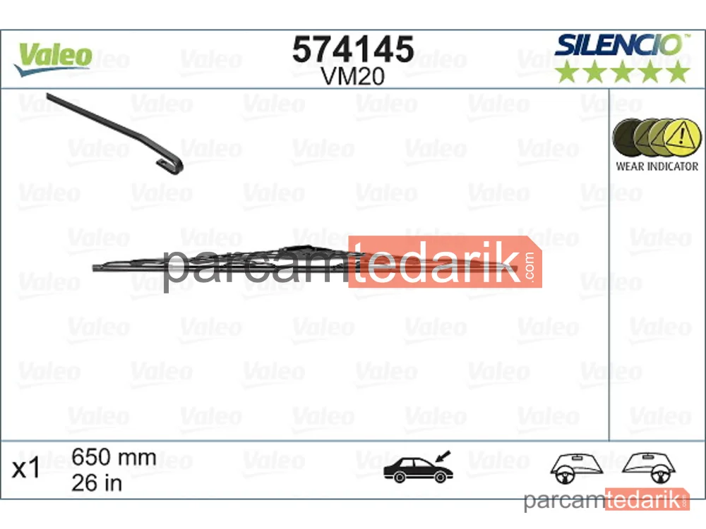 574145 | Silecek Süpürgesi — Ford Transit, Peugeot Expert, Nissan NV400